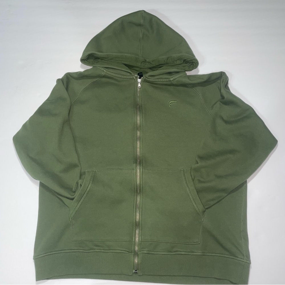 XXL Fabletics - The Postgame Full Zip Hoodie Olive Green